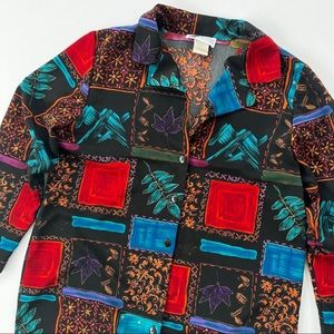 vintage fall floral patchwork button up blouse fall [0159]